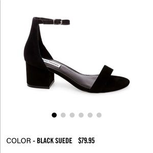 Steve Madden Ireneew Black Suede 2” Block Heel